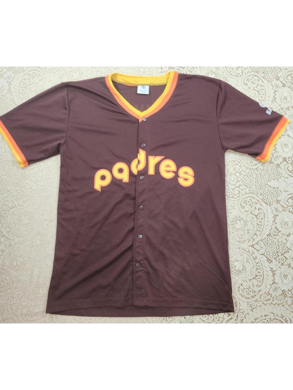 San Diego Padres Baseball Tony Gwynn #19 Brown Retro SGA Jersey Size XL Adult